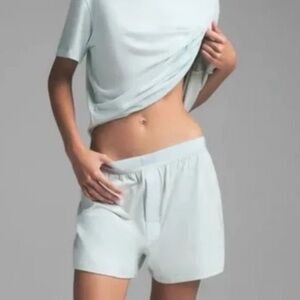 Skims Light Blue Sleep Shorts